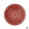 Assiette creuse Quid Vita Céramique Rouge (ø 21,5 cm) (12 Unités)