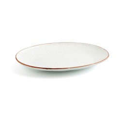 Plat à Gratin Ariane Terra Oblongue Céramique Beige (Ø 32 cm) (6 Unités)