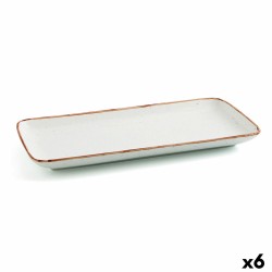 Serving Platter Ariane Terra Rectangular Ceramic Beige (28 x 14 cm) (6 Units)