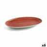 Plat à Gratin Ariane Terra Oblongue Céramique Rouge (Ø 32 cm) (6 Unités)