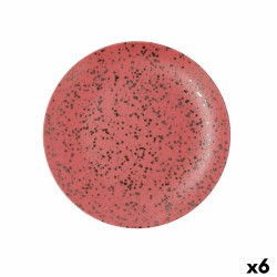 Plato Llano Ariane Oxide Cerámica Rojo (Ø 27 cm) (6 Unidades)