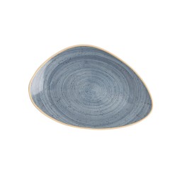 Plato Llano Ariane Terra Triangular Azul Cerámica Ø 29 cm (6 Unidades)