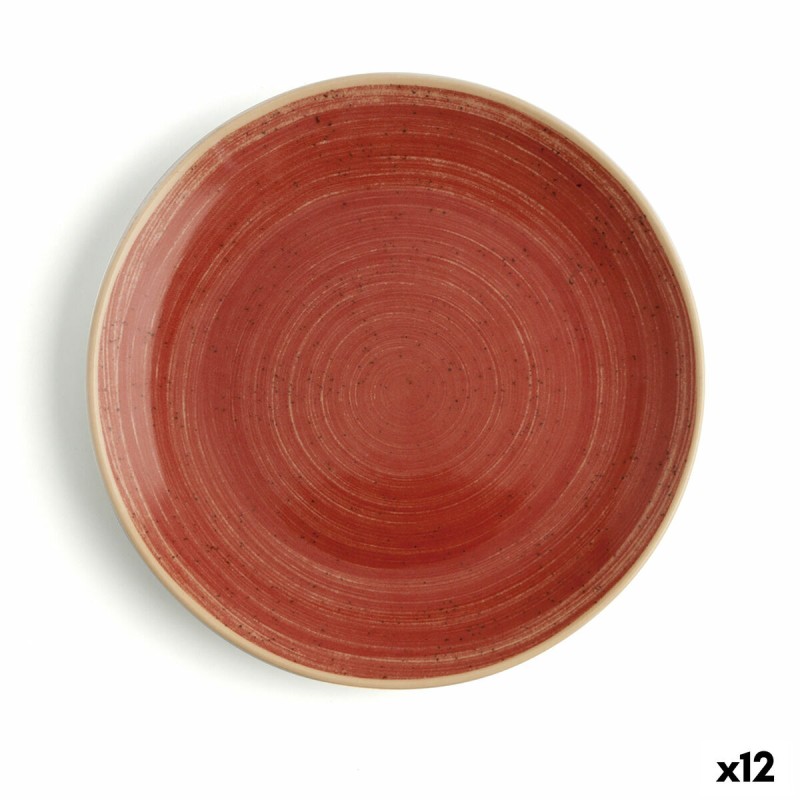 Assiette plate Ariane Terra Céramique Rouge Ø 18 cm (12 Unités)