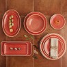 Flat plate Ariane Terra Ceramic Red (Ø 27 cm) (6 Units)