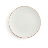 Flat plate Ariane Terra Ceramic Beige (24 cm) (6 Units)