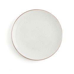 Plato Llano Ariane Terra Cerámica Beige (Ø 27 cm) (6 Unidades)