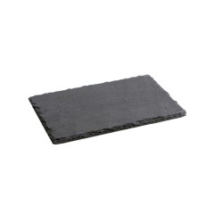 Bandeja de Cerámica Efecto Pizarra Quid Gastro Fun Negro (22 x 14 cm) (12 Unidades)