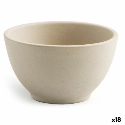 Bol Quid Mineral Cerámica Beige (9 x 5 cm) (18 Unidades)