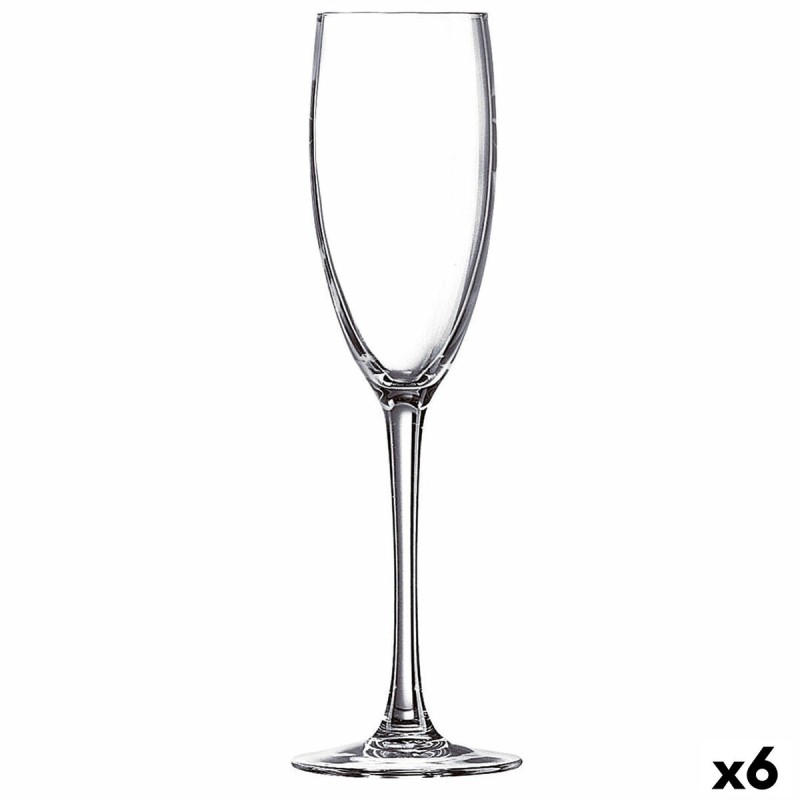 Coupe de champagne Ebro Transparent verre (160 ml) (6 Unités)