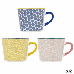 Cup Quid Pippa Multicolour Ceramic 350 ml (12 Units)