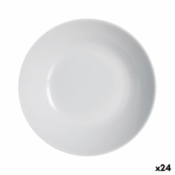 Plato Hondo Luminarc Diwali Granit Gris Vidrio templado (20 cm) (24 Unidades)