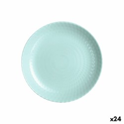 Plato de Postre Luminarc Pampille Turquesa Vidrio (19 cm) (24 Unidades)