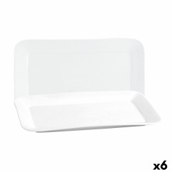 Plat à Gratin Quid Basic Rectangulaire Céramique Blanc (25,9 x 15 cm) (6 Unités)