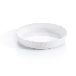 Fuente de Cocina Luminarc Trianon Ovalado Blanco Vidrio (Ø 26 cm) (6 Unidades)