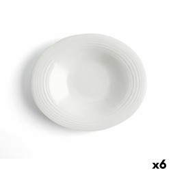 Plato Hondo Ariane A'bordo Cerámica Blanco (Ø 29 cm) (6 Unidades)