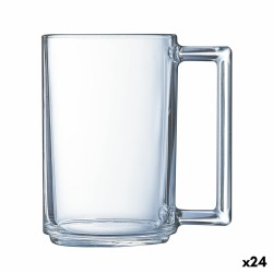 Tasse Luminarc à La Bonne Heure Transparent Petit-déjeuner verre 320 ml (24 Unités)