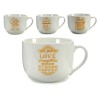 Taza Coffee Porcelana Dorado Blanco 500 ml 24 Unidades