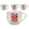 Tasse Coffee Porcelaine Rouge Blanc 500 ml 24 Unités