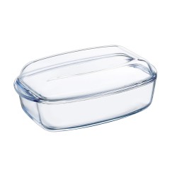 Plat à Gratin Pyrex Classic Avec couvercle 4,5 L 38 x 22 x 11 cm Transparent verre (3 Unités)