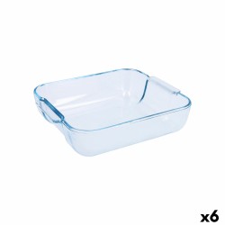 Plat à Gratin Pyrex Classic Carré Transparent verre 25 x 22 x 6 cm (6 Unités)