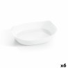 Fuente de Cocina Luminarc Smart Cuisine Rectangular Blanco Vidrio 30 x 22 cm (6 Unidades)