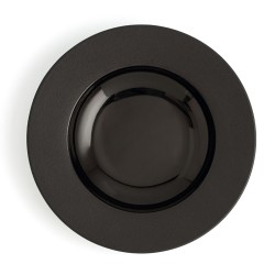 Assiette creuse Ariane Antracita Noir Céramique Ø 26 cm (6 Unités)