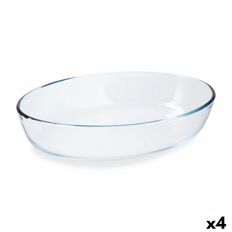 Plat de Four Pyrex Classic Vidrio Transparent verre Ovale 30 x 21 x 7 cm (4 Unités)