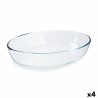 Plat de Four Pyrex Classic Vidrio Transparent verre Ovale 30 x 21 x 7 cm (4 Unités)