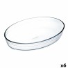 Plat de Four Ô Cuisine Ocuisine Vidrio Transparent verre Ovale 35 x 25 x 7 cm (6 Unités)