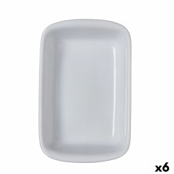 Fuente para Horno Pyrex Supreme Blanco Cerámica Vidrio templado Rectangular 30,2 x 20 x 7,4 cm (6 Unidades)