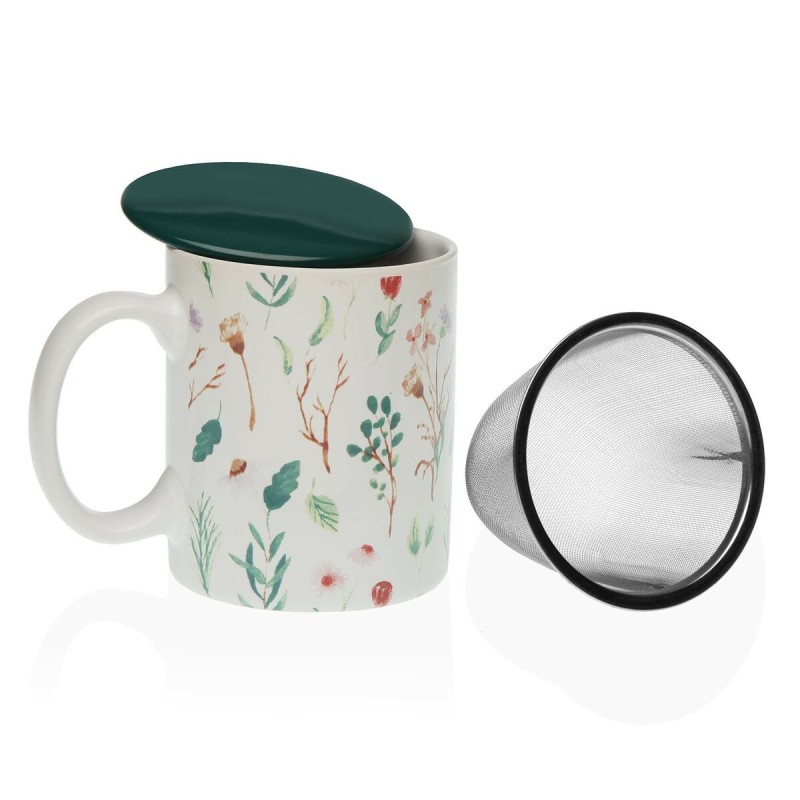 Taza con Filtro para Infusiones Versa Sansa Porcelana Gres