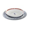 Service de Vaisselle DKD Home Decor Porcelaine Rouge Bleu Blanc 27 x 27 x 3 cm 18 Pièces