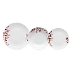 Assietes 18 Pièces Volets Porcelaine 1 cm