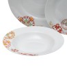 Vajilla 18 Piezas Porcelana Burdeos 1 cm Mostaza