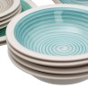 Tableware Blue Green Stoneware 1 cm 37 x 23 x 30 cm 18 Pieces