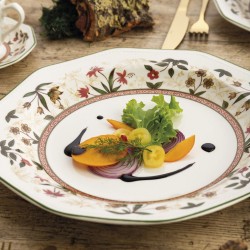 Assiette creuse Queen´s By Churchill Assam Floral Céramique Vaisselle Ø 20,5 cm (6 Unités)