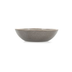 Assiette creuse Bidasoa Gio Céramique Gris 19 cm (6 Unités)