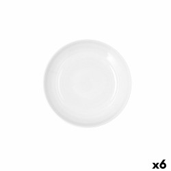 Deep Plate Ariane Artisan Ceramic White 25 cm (6 Units)