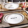 Assiette plate Luminarc Friends Time Bistr Blanc/Noir verre Ø 30 cm Viande (12 Unités)