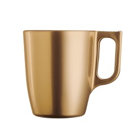 Taza Mug Luminarc Flashy Dorado Vidrio 250 ml (6 Unidades)