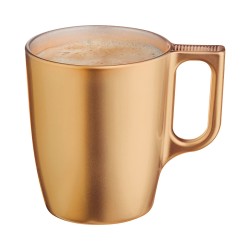 Taza Mug Luminarc Flashy Dorado Vidrio 250 ml (6 Unidades)