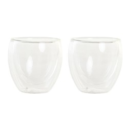 Set de Vasos DKD Home Decor Transparente Cristal Vidrio de Borosilicato 100 ml 2 Piezas