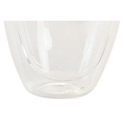 Set de Vasos DKD Home Decor Transparente Cristal Vidrio de Borosilicato 380 ml 2 Piezas