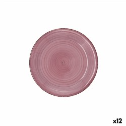 Assiette à dessert Quid Vita Peoni Rose Céramique 19 cm (12 Unités)