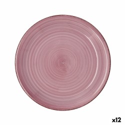 Assiette plate Quid Vita Peoni Céramique Rose Ø 27 cm (12 Unités)