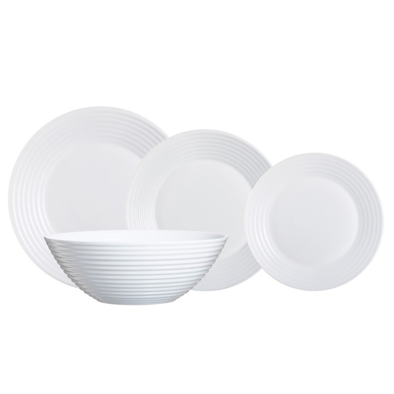 Set de Vajilla Luminarc Harena Blanco Vidrio 19 piezas