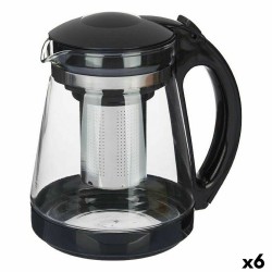 Teapot Transparent Stainless steel Plastic Glass 1,8 L (6 Units)