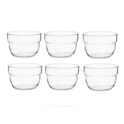 Set de Bols Motto Transparent verre 200 ml (8 Unités)