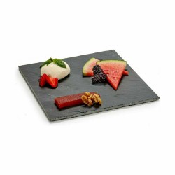 Plateau apéritif Noir Ardoise 25 x 0,5 x 25 cm (12 Unités)