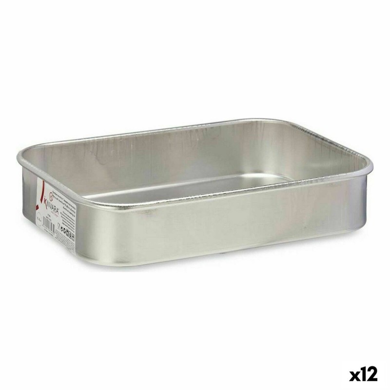 Plat à gratin Ø 18 cm Argenté Aluminium (12 Unités)